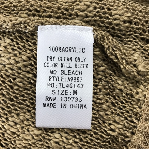 Umgee Open Front Lace Hem Cardigan L - Picture 6 of 7